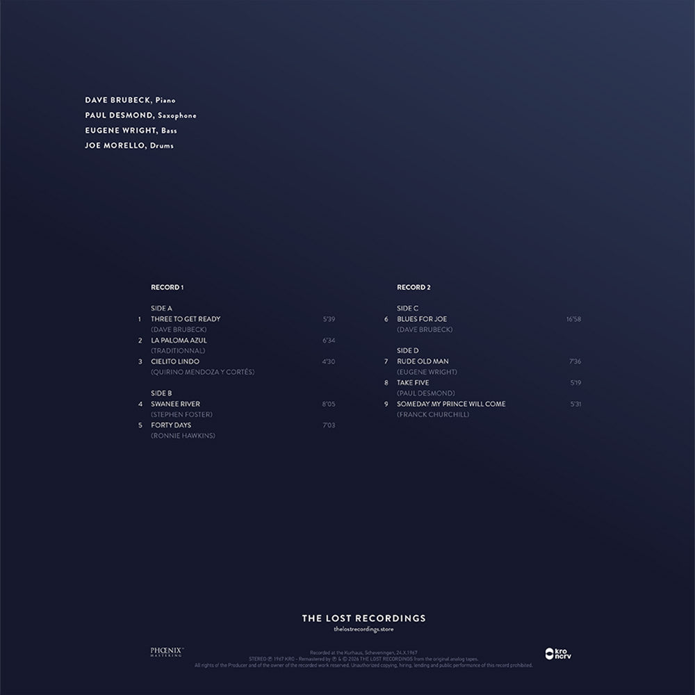 DAVE BRUBECK QUARTET - LIVE AT THE KURHAUS 1967 - SAPPHIRE EDITION®