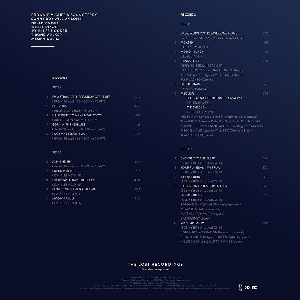 AMERICAN FOLK BLUES FESTIVAL - LIVE IN PARIS 1962 • BREMEN 1963 - DOUBLE VINYL