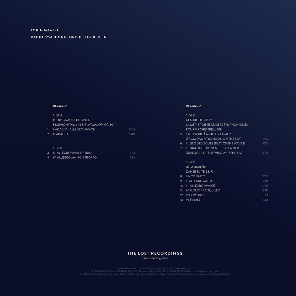 LORIN MAAZEL - THE UNRELEASED BERLIN RECORDINGS - DOUBLE VINYLE