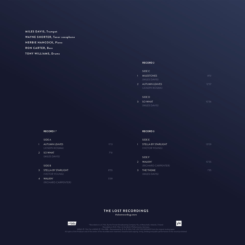 MILES DAVIS - LIVE IN HELSINKI • BERLIN 1964 - SAPPHIRE EDITION®